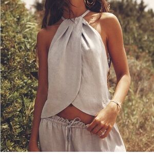 Linen Halter Top